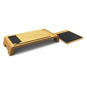 Bamboo Workbench Monitor Stand and Mouse Pad